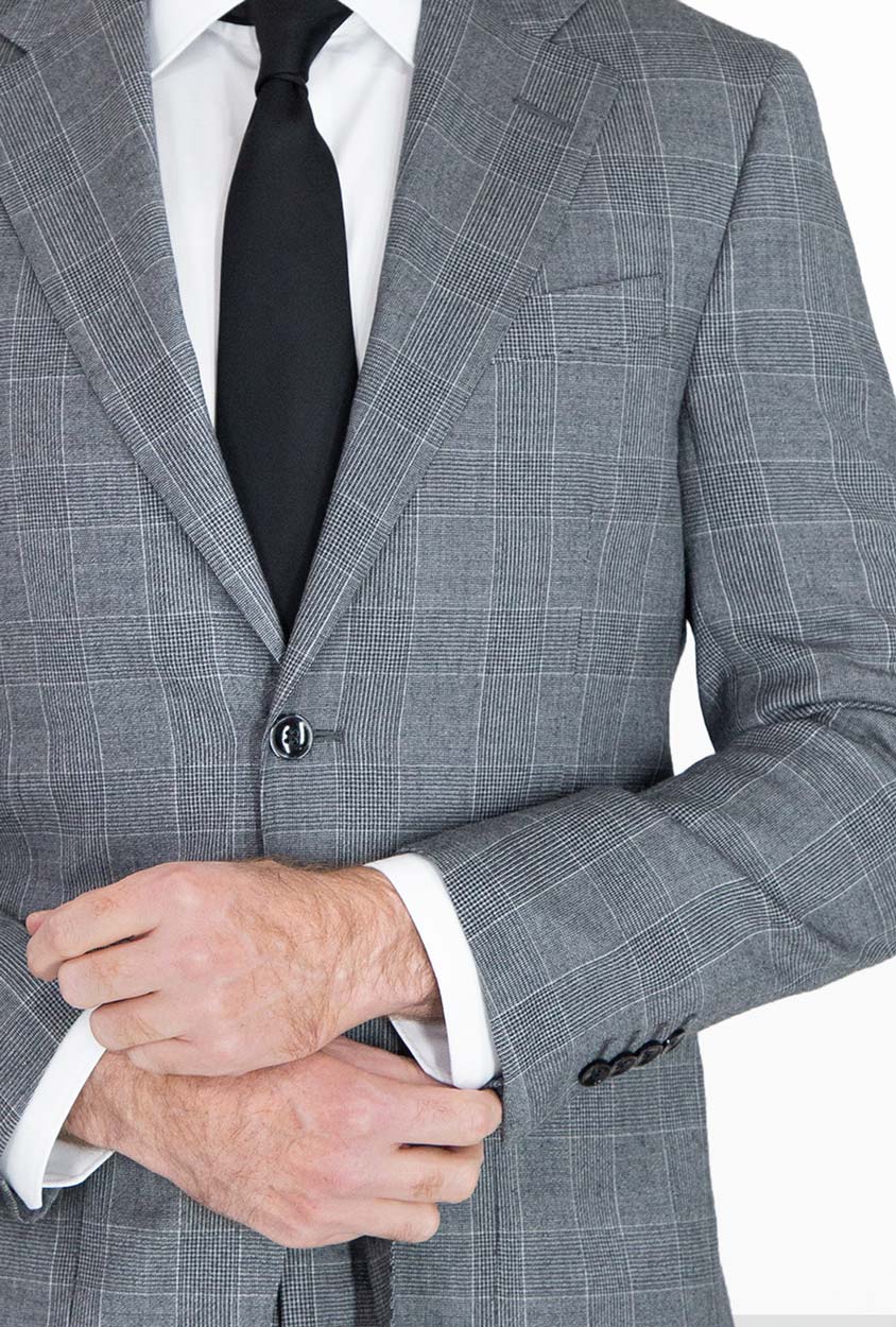 TRAJE GRIS PRÍNCIPE DE GALES AW2323 - H&F - TRAJE - TRAJE GRIS PRÍNCIPE DE GALES AW2323 - HFTTAW232344 - 44 - 