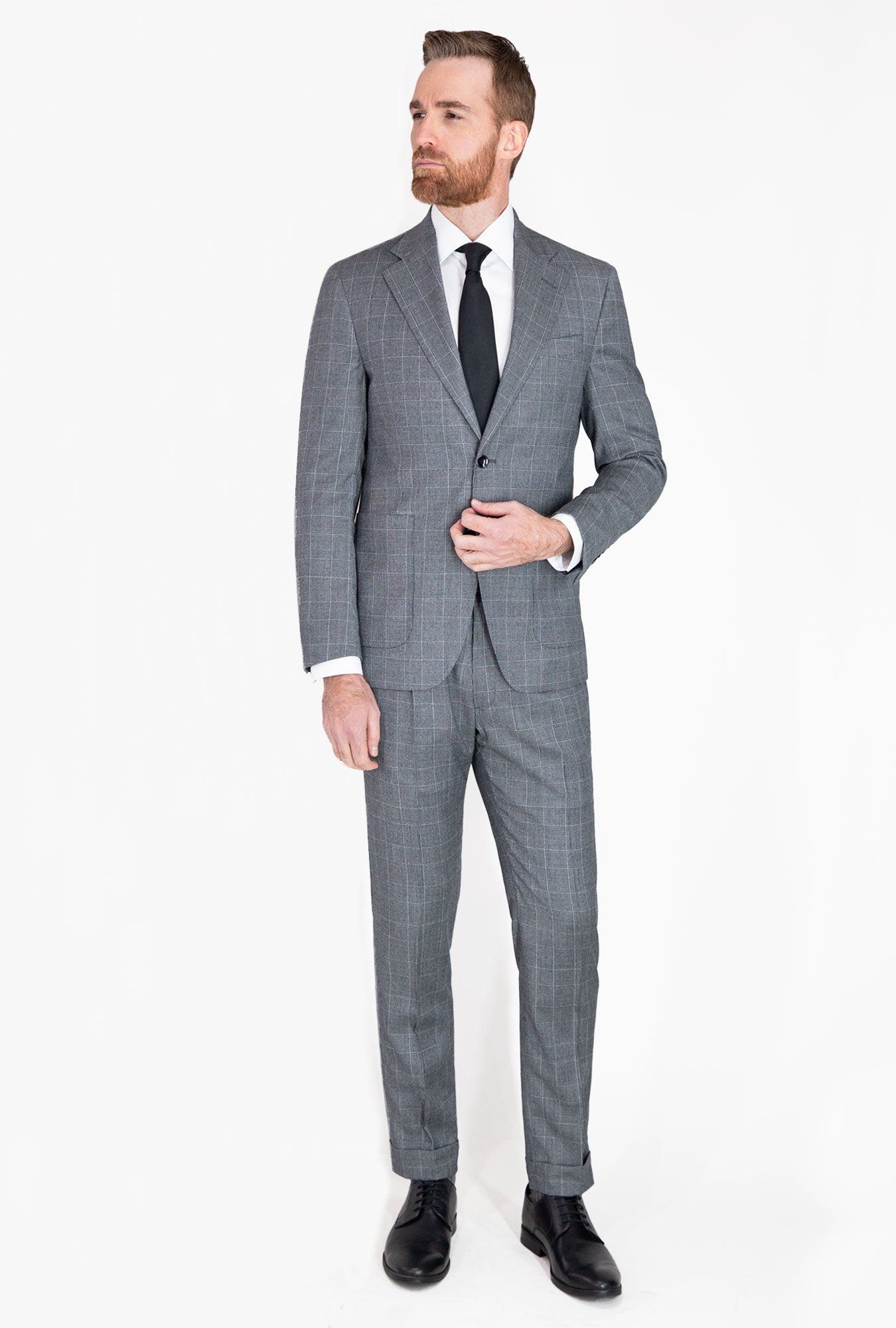 TRAJE GRIS PRÍNCIPE DE GALES AW2323 - H&F - TRAJE - TRAJE GRIS PRÍNCIPE DE GALES AW2323 - HFTTAW232344 - 44 - 