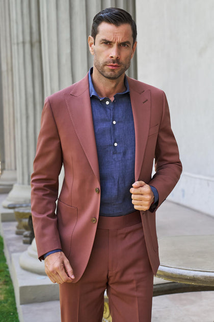 TRAJE LADRILLO - H&F - TRAJE - TRAJE LADRILLO - HFTTSS2437144 - 44 - 