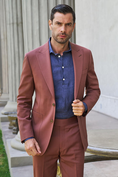 TRAJE LADRILLO - H&F - TRAJE - TRAJE LADRILLO - HFTTSS2437144 - 44 - 