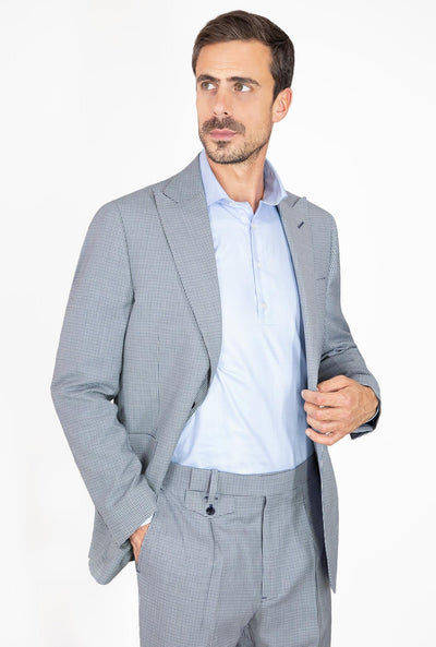 TRAJE MINICUADRO AZUL Y VERDE - H&F - TRAJE - TRAJE MINICUADRO AZUL Y VERDE - HFTTSS231646 - 46 - 