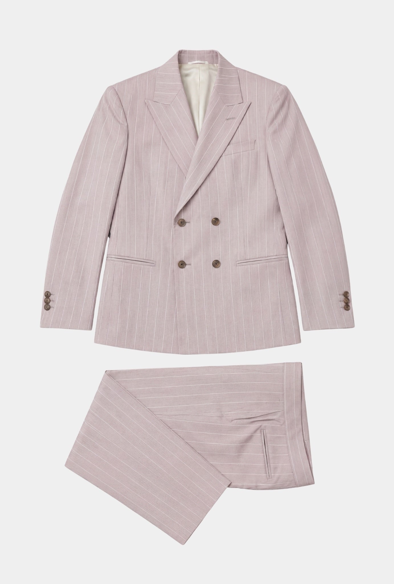 Traje Rosa Palo Líneas Blancas - H&F - TRAJE - Traje Rosa Palo Líneas Blancas - HFTTSS2670646 - 46 - 