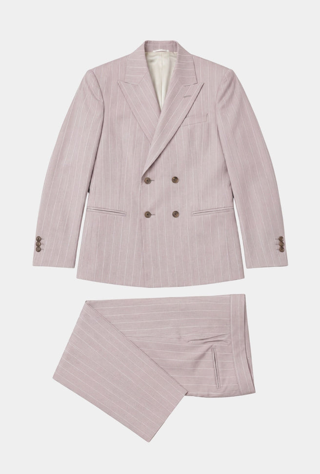 Traje Rosa Palo Líneas Blancas - H&F - TRAJE - Traje Rosa Palo Líneas Blancas - HFTTSS2670646 - 46 - 