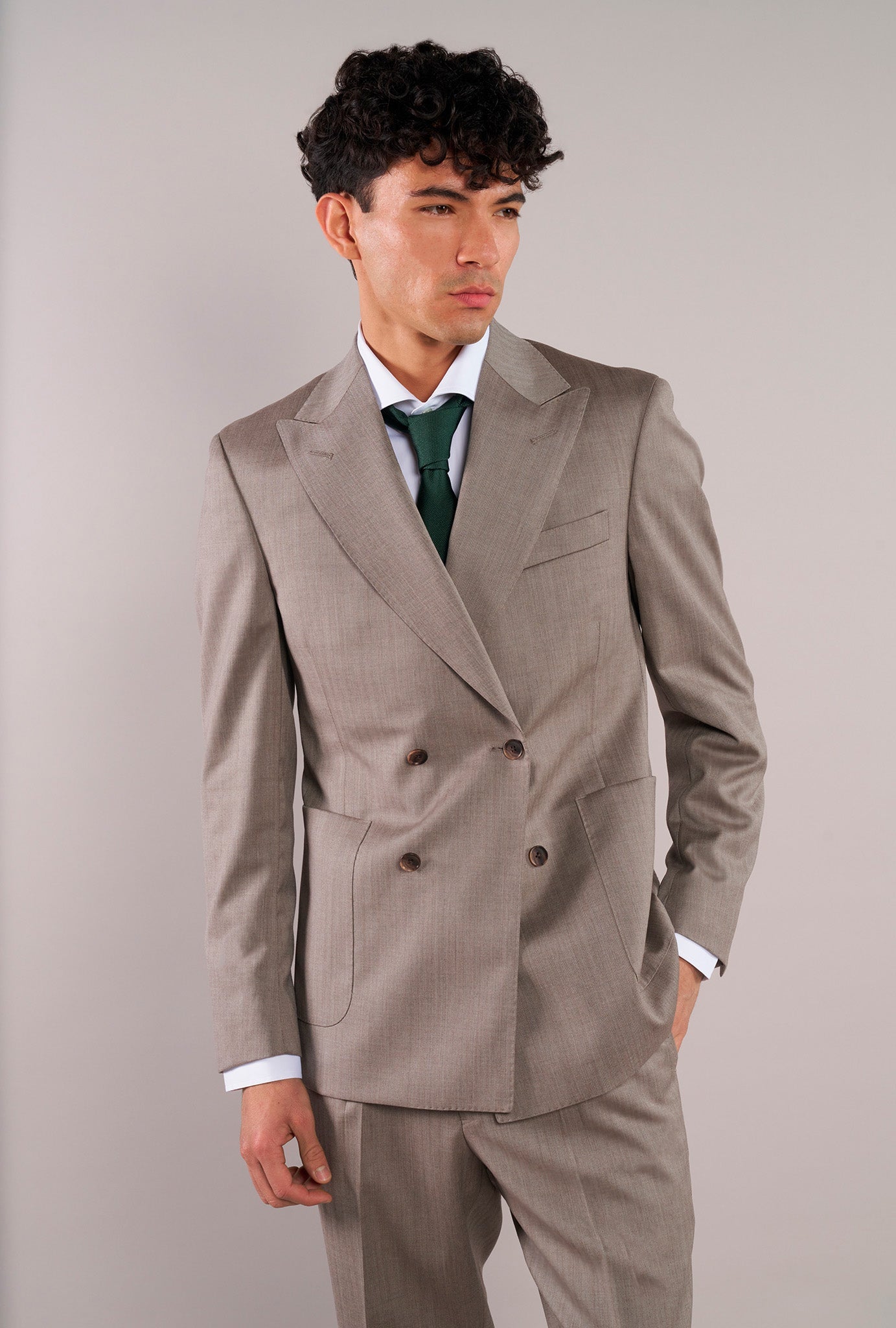 Traje Smoked Wood Espiga - H&F - TRAJE - Traje Smoked Wood Espiga - HFTTSS2670446 - 46 - 