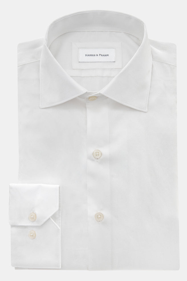CAMISA LISA BLANCA CUELLO SEMIABIERTO