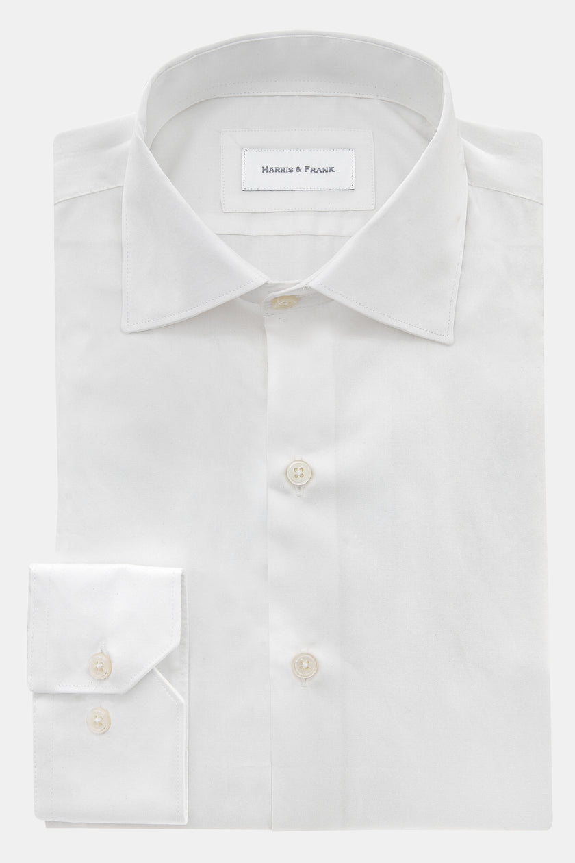 CAMISA LISA BLANCA CUELLO SEMIABIERTO