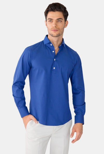 CAMISA 4 BOTONES AZUL REY - H&F - 4 BOTONES - CAMISA 4 BOTONES AZUL REY - HFCTSS2220145 - 145 - 