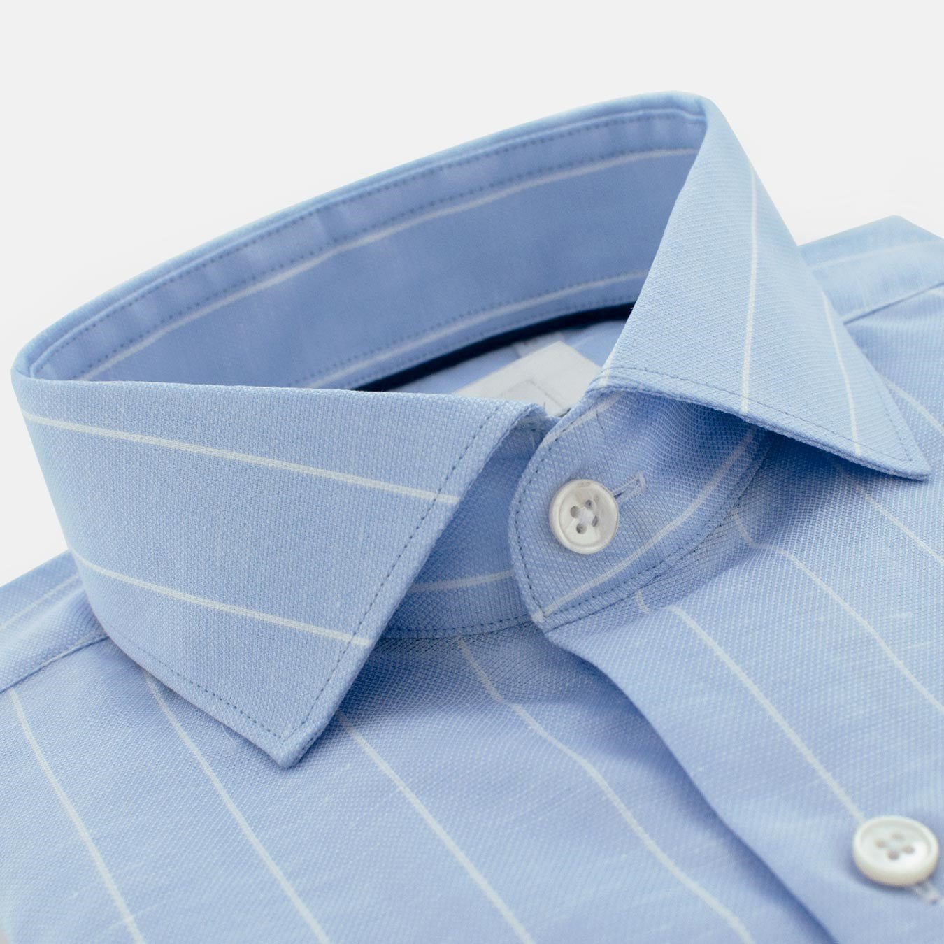 CAMISA AZUL DE RAYAS BLANCAS - H&F - COLECCION - CAMISA AZUL DE RAYAS BLANCAS - HFCTAW2002145 - 14.5 - 