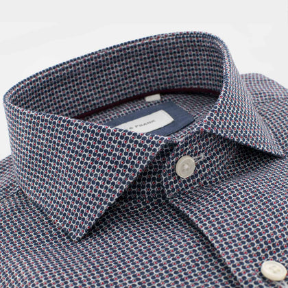 CAMISA AZUL ESTAMPADA - H&F - COLECCION - CAMISA AZUL ESTAMPADA - HFCTAW2007145 - 14.5 - 