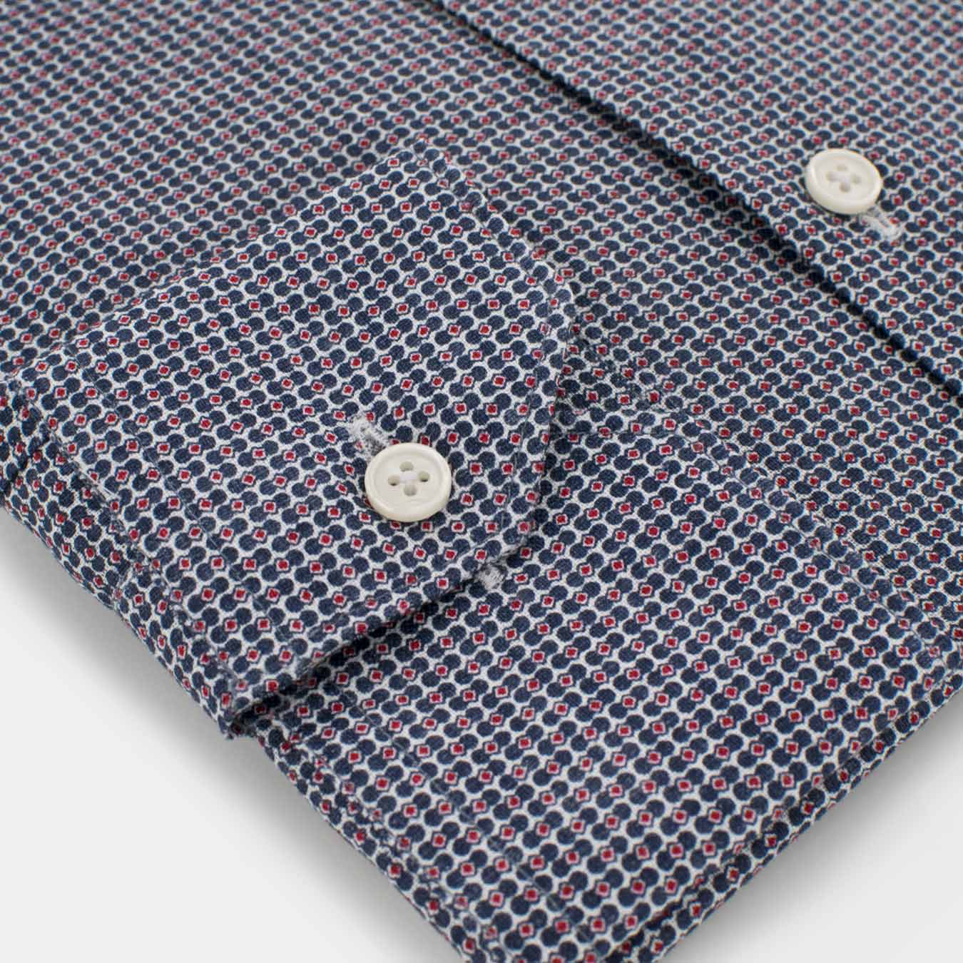 CAMISA AZUL ESTAMPADA - H&F - COLECCION - CAMISA AZUL ESTAMPADA - HFCTAW2007145 - 14.5 - 