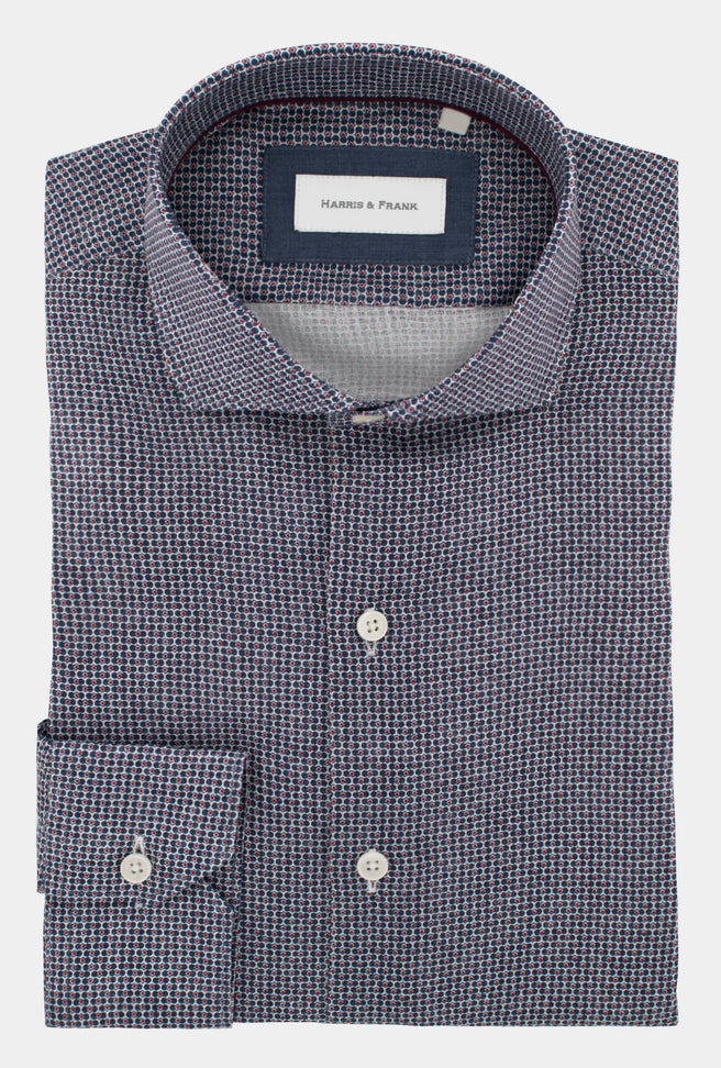 CAMISA AZUL ESTAMPADA - H&F - COLECCION - CAMISA AZUL ESTAMPADA - HFCTAW2007145 - 14.5 - 