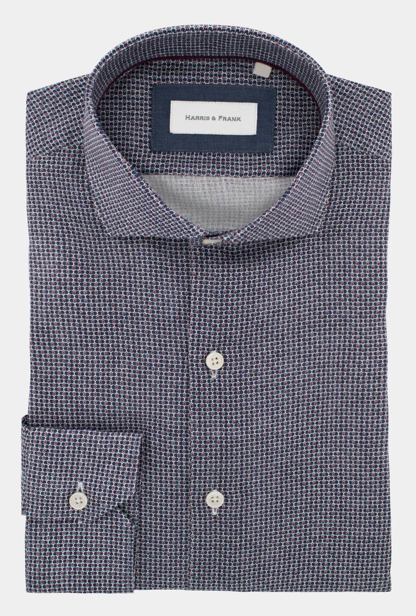 CAMISA AZUL ESTAMPADA - H&F - COLECCION - CAMISA AZUL ESTAMPADA - HFCTAW2007145 - 14.5 - 