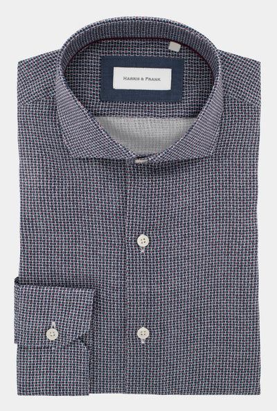 CAMISA AZUL ESTAMPADA - H&F - COLECCION - CAMISA AZUL ESTAMPADA - HFCTAW2007145 - 14.5 - 