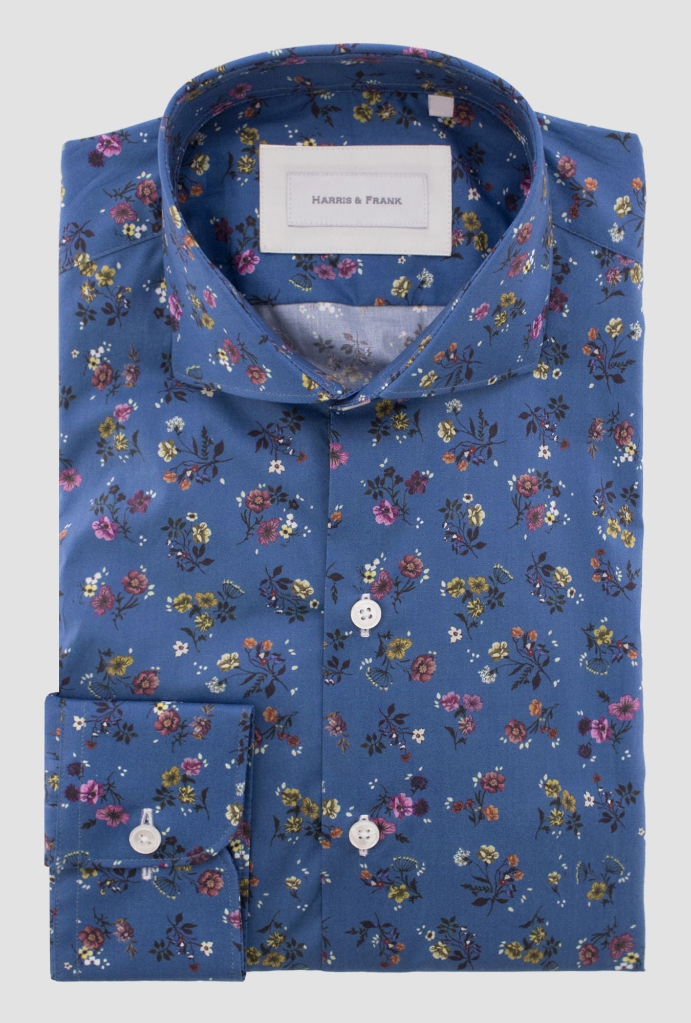 CAMISA AZUL FLORES - H&F - COLECCION - CAMISA AZUL FLORES - HFCTSS2008145 - 14.5 - 