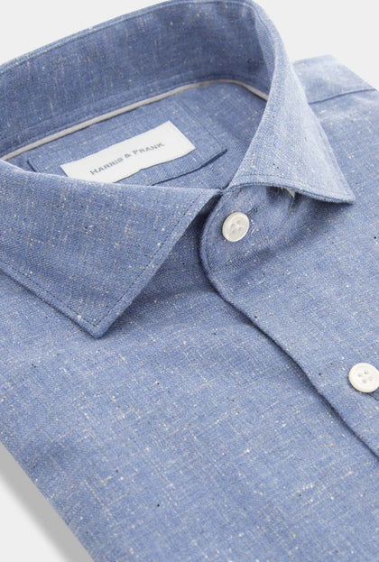CAMISA AZUL JASPEADA 2237 - H&F - COLECCION - CAMISA AZUL JASPEADA 2237 - HFCTAW2237145 - 14.5 - 