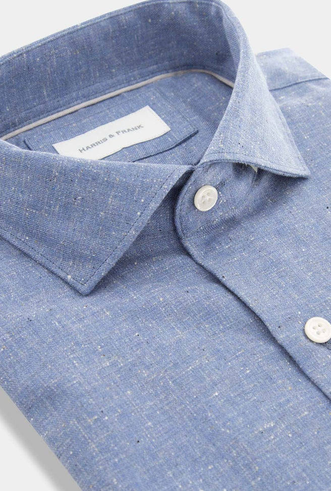 CAMISA AZUL JASPEADA 2237 - H&F - COLECCION - CAMISA AZUL JASPEADA 2237 - HFCTAW2237145 - 14.5 - 