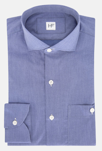 CAMISA AZUL JASPEADA SLIM FIT - H&F - COLECCION - CAMISA AZUL JASPEADA SLIM FIT - HFCTAW2122145 - 14.5 - 