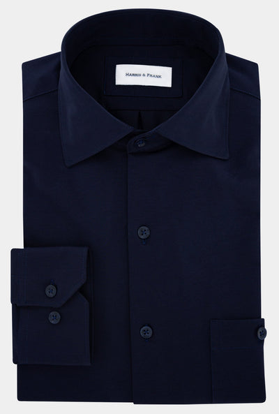 CAMISA AZUL MARINO CON BOLSA EN EL PECHO - H&F - COLECCION SS/23