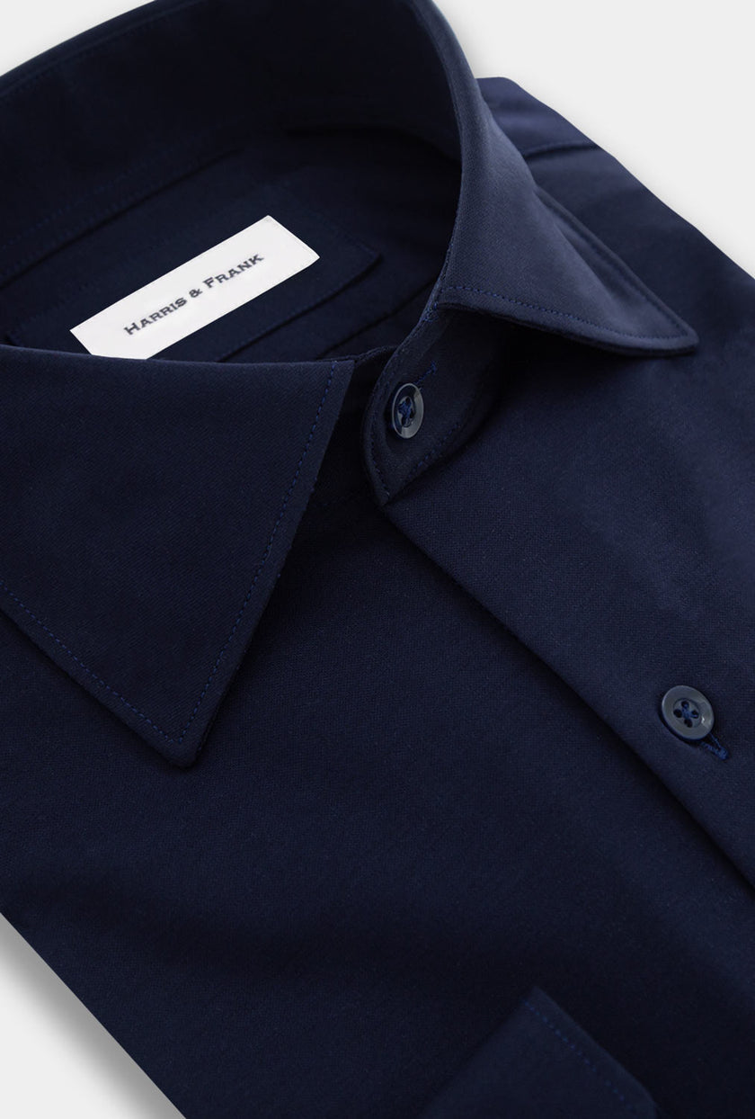 CAMISA AZUL MARINO CON BOLSA EN EL PECHO - H&F - COLECCION SS/23