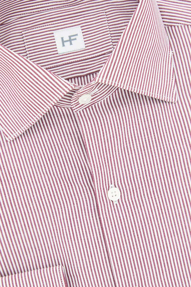 CAMISA BLANCA RAYA VINO - H&F - COLECCION - CAMISA BLANCA RAYA VINO - HFCTAW2115145 - 14.5 - 