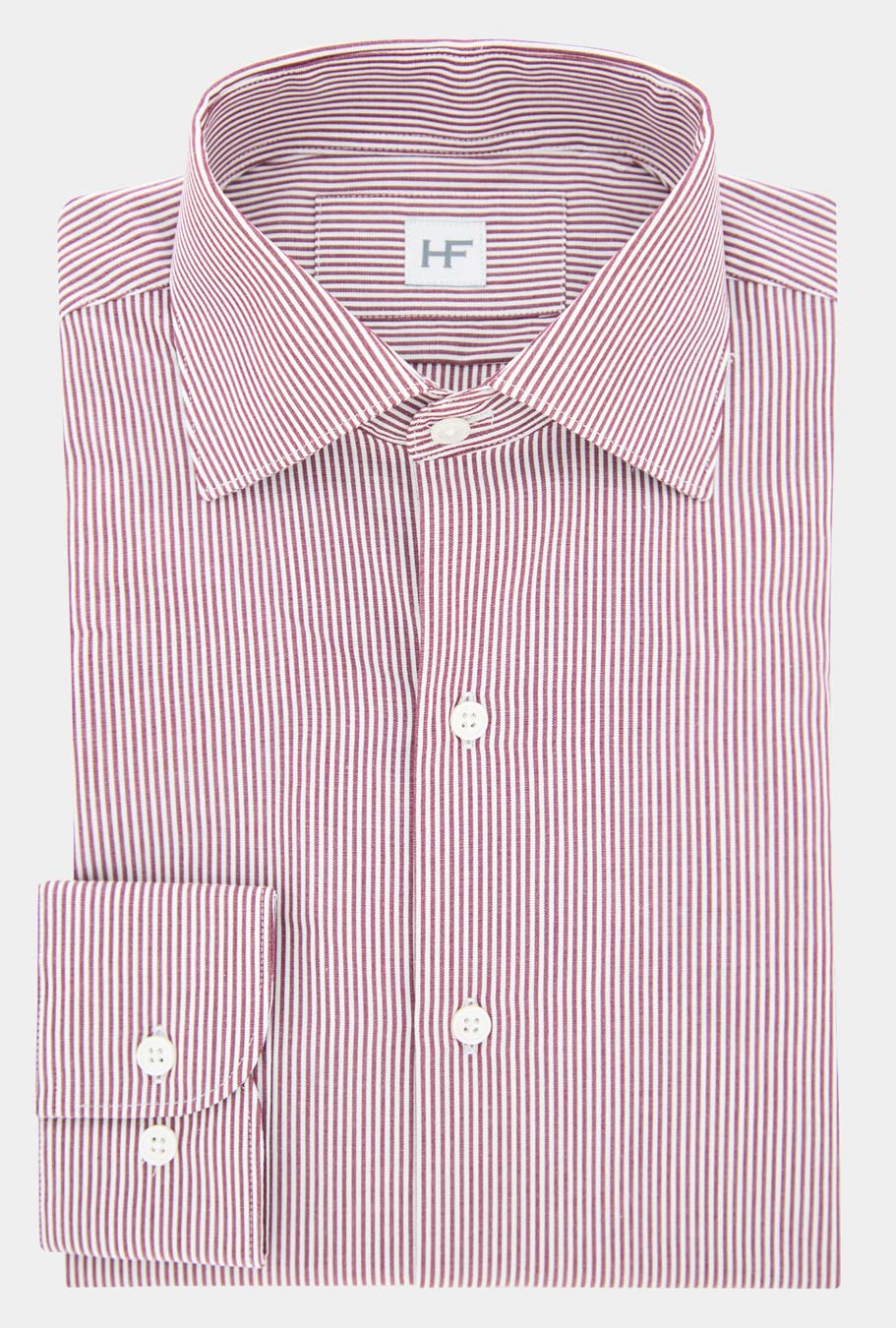 CAMISA BLANCA RAYA VINO - H&F - COLECCION - CAMISA BLANCA RAYA VINO - HFCTAW2115145 - 14.5 - 