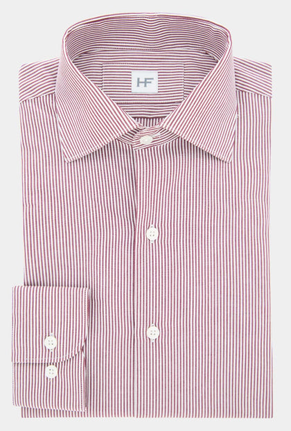 CAMISA BLANCA RAYA VINO - H&F - COLECCION - CAMISA BLANCA RAYA VINO - HFCTAW2115145 - 14.5 - 