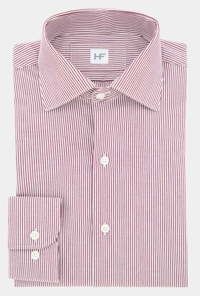 CAMISA BLANCA RAYA VINO - H&F - COLECCION - CAMISA BLANCA RAYA VINO - HFCTAW2115145 - 14.5 - 