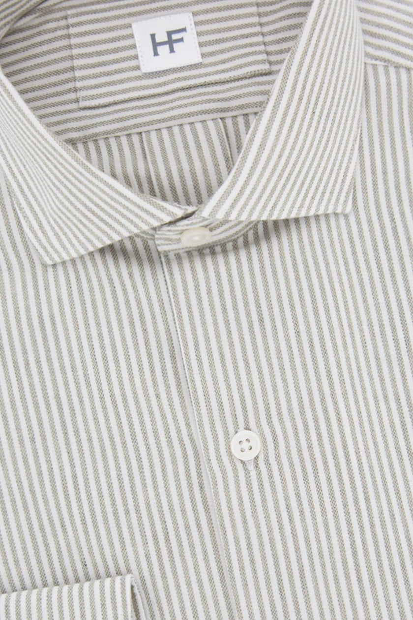 CAMISA BLANCA RAYAS GRISES - H&F - COLECCION - CAMISA BLANCA RAYAS GRISES - HFCTSS2211145 - 14.5 - 