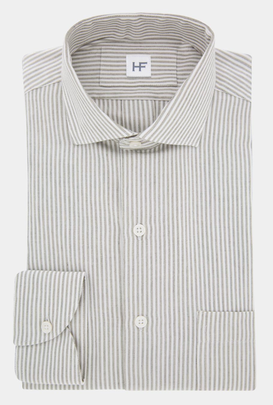 CAMISA BLANCA RAYAS GRISES - H&F - COLECCION - CAMISA BLANCA RAYAS GRISES - HFCTSS2211145 - 14.5 - 