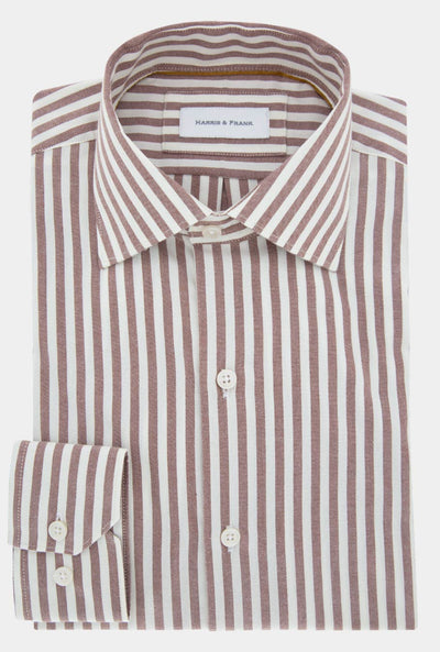 CAMISA BLANCA RAYAS ROJAS - H&F - COLECCION - CAMISA BLANCA RAYAS ROJAS - HFCTSS2229145 - 145 - 