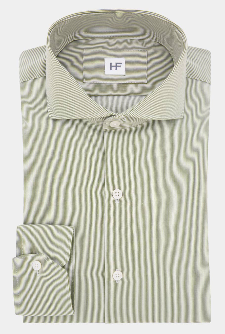 CAMISA BLANCA RAYAS VERDES - H&F - COLECCION - CAMISA BLANCA RAYAS VERDES - HFCTSS2206145 - 14.5 - 