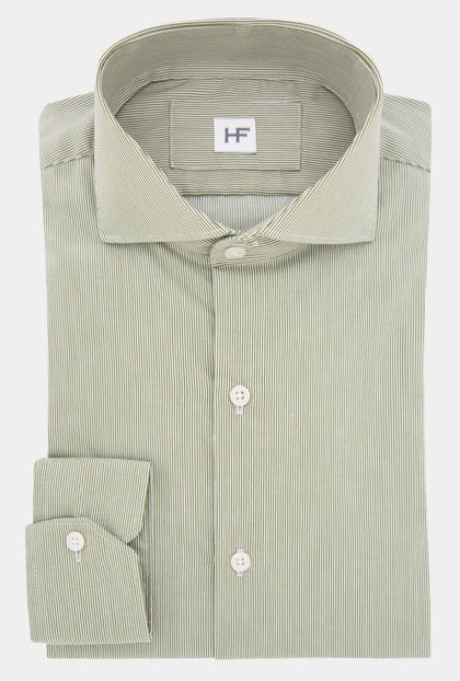 CAMISA BLANCA RAYAS VERDES - H&F - COLECCION - CAMISA BLANCA RAYAS VERDES - HFCTSS2206145 - 14.5 - 