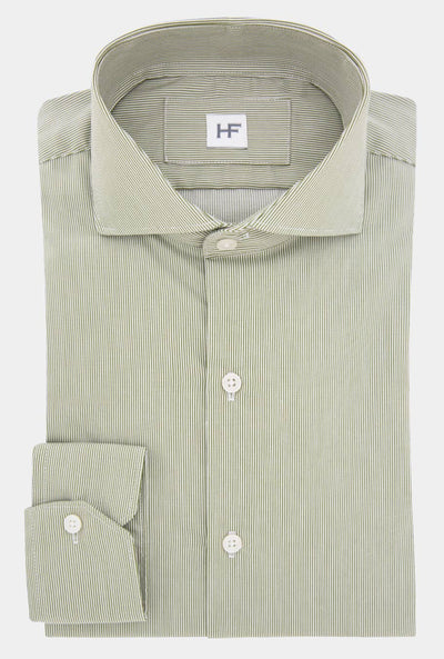 CAMISA BLANCA RAYAS VERDES - H&F - COLECCION - CAMISA BLANCA RAYAS VERDES - HFCTSS2206145 - 14.5 - 