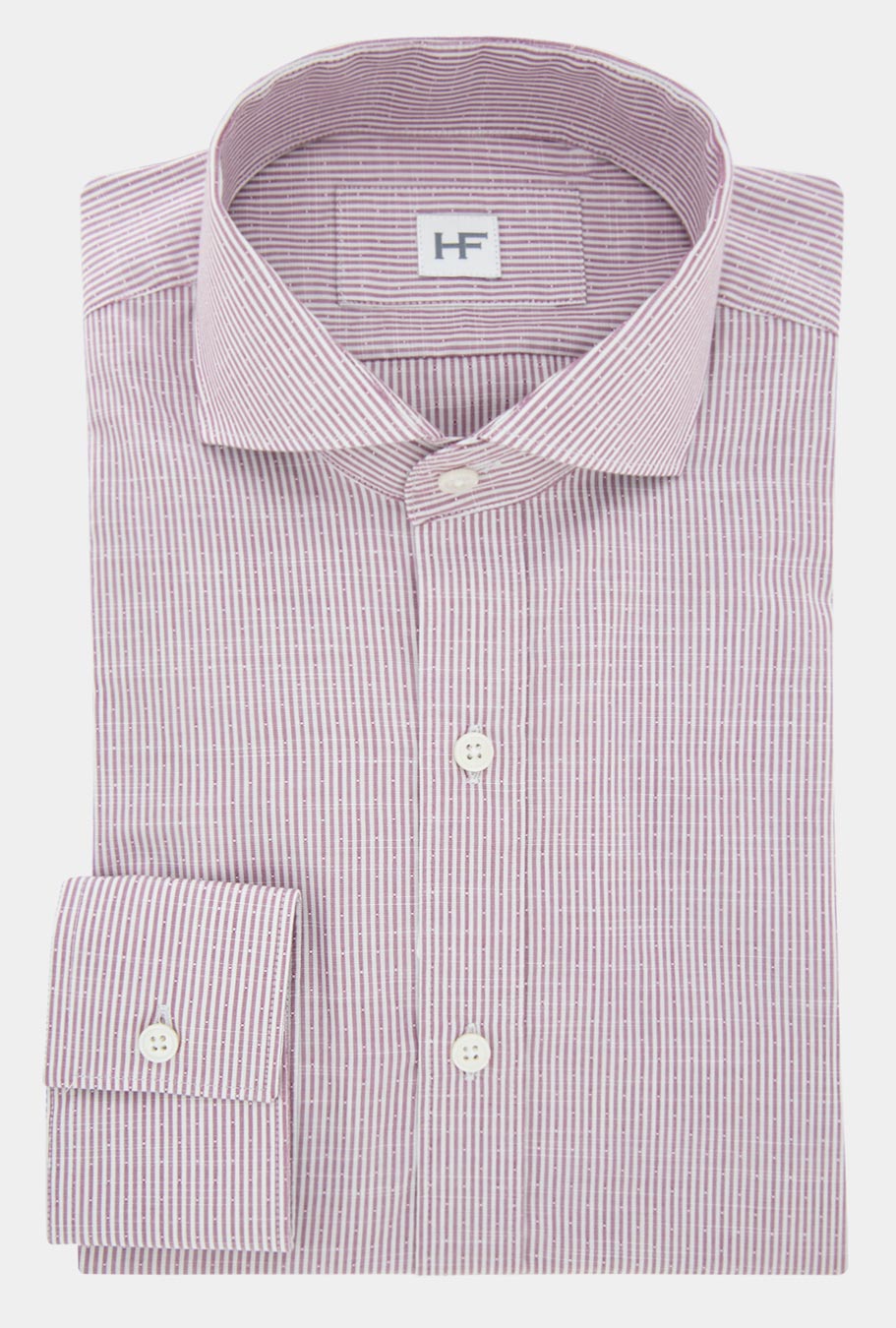 CAMISA BLANCA RAYAS VINO - H&F - COLECCION - CAMISA BLANCA RAYAS VINO - HFCTSS2204145 - 14.5 - 