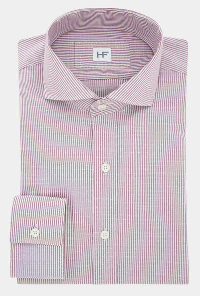 CAMISA BLANCA RAYAS VINO - H&F - COLECCION - CAMISA BLANCA RAYAS VINO - HFCTSS2204145 - 14.5 - 