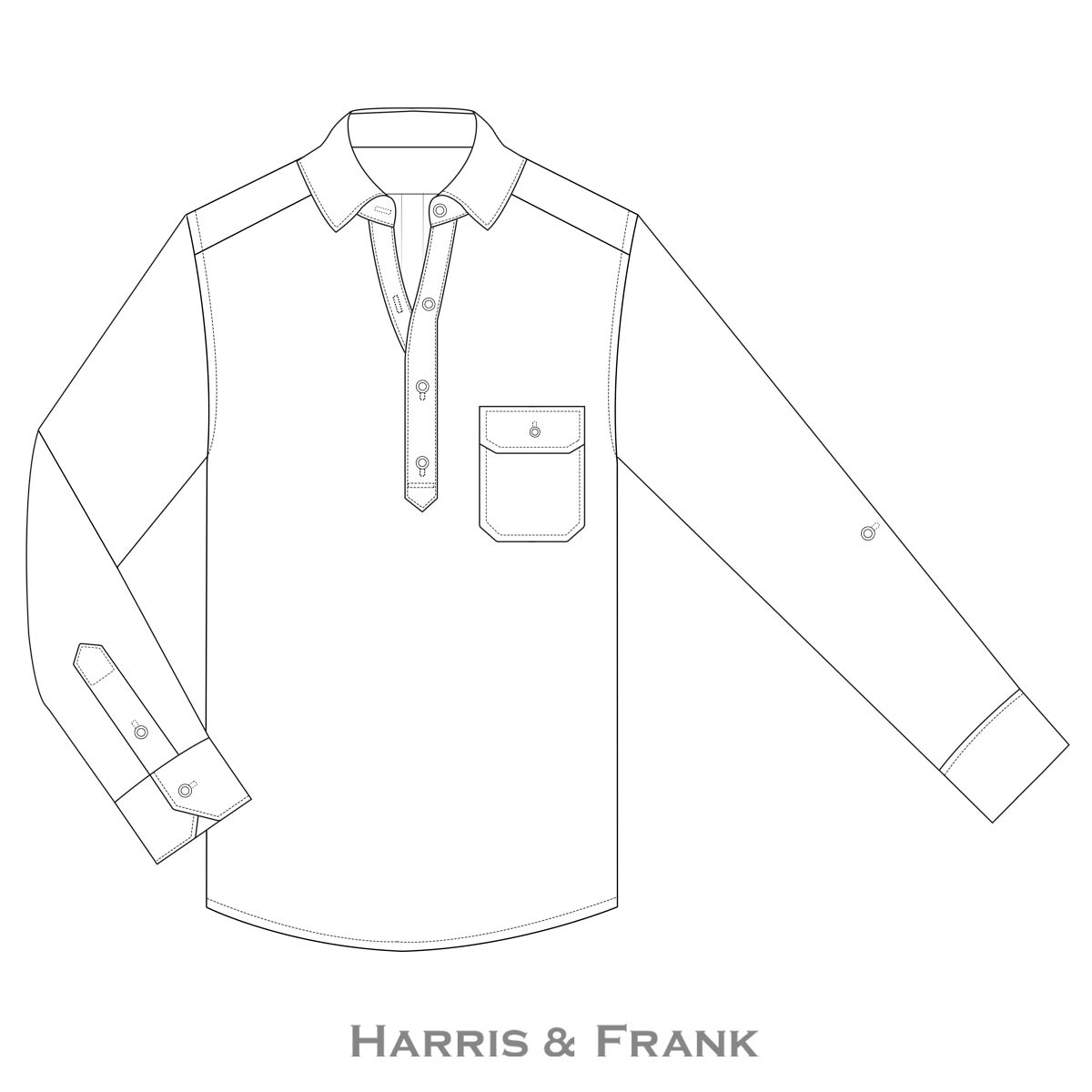 CAMISA DE 4 BOTONES BLANCA RAYAS VINO - H&F - 4 BOTONES - CAMISA DE 4 BOTONES BLANCA RAYAS VINO - HFCTSS2239145 - 145 - 