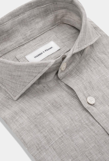 CAMISA DE 4 BOTONES GRIS CLARO JASPEADA - H&F - 4 BOTONES - CAMISA DE 4 BOTONES GRIS CLARO JASPEADA - HFCTSS2316145 - 14.5 - 