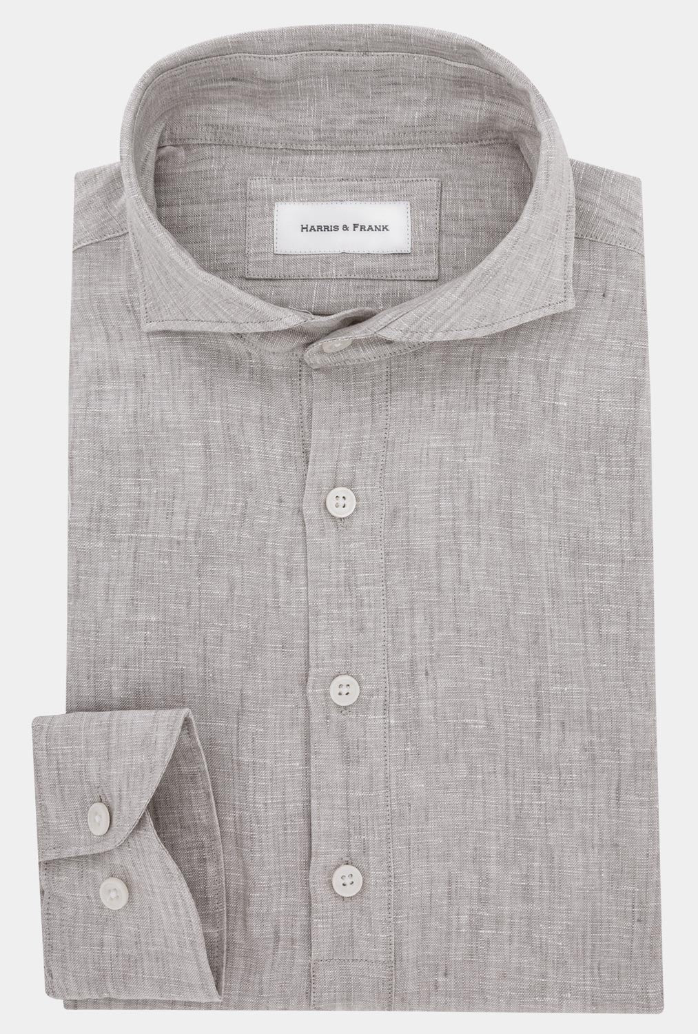 CAMISA DE 4 BOTONES GRIS CLARO JASPEADA - H&F - 4 BOTONES - CAMISA DE 4 BOTONES GRIS CLARO JASPEADA - HFCTSS2316145 - 14.5 - 