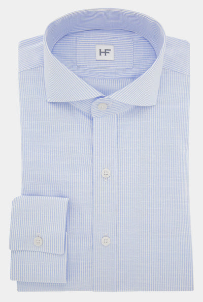 CAMISA DE RAYA BLANCA Y AZUL - H&F - COLECCION - CAMISA DE RAYA BLANCA Y AZUL - HFCTSS2202145 - 14.5 - 