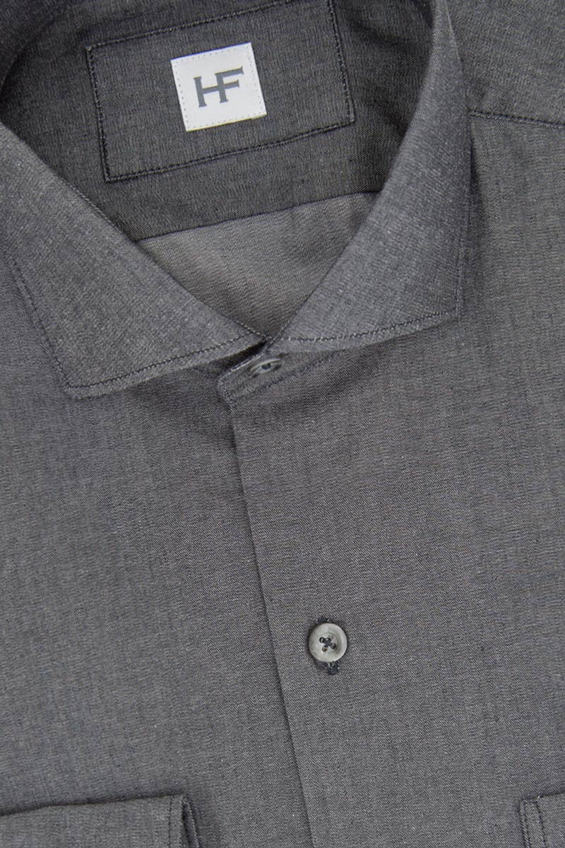 CAMISA GRIS JASPEADA - H&F - COLECCION - CAMISA GRIS JASPEADA - HFCTAW2121145 - 14.5 - 