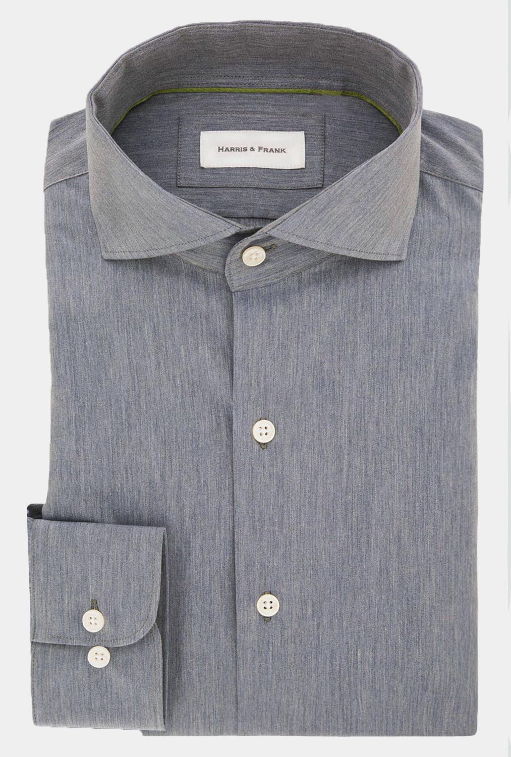 CAMISA GRIS MEDIO JASPEADA - H&F - COLECCION - CAMISA GRIS MEDIO JASPEADA - HFCTSS2305145 - 14.5 - 