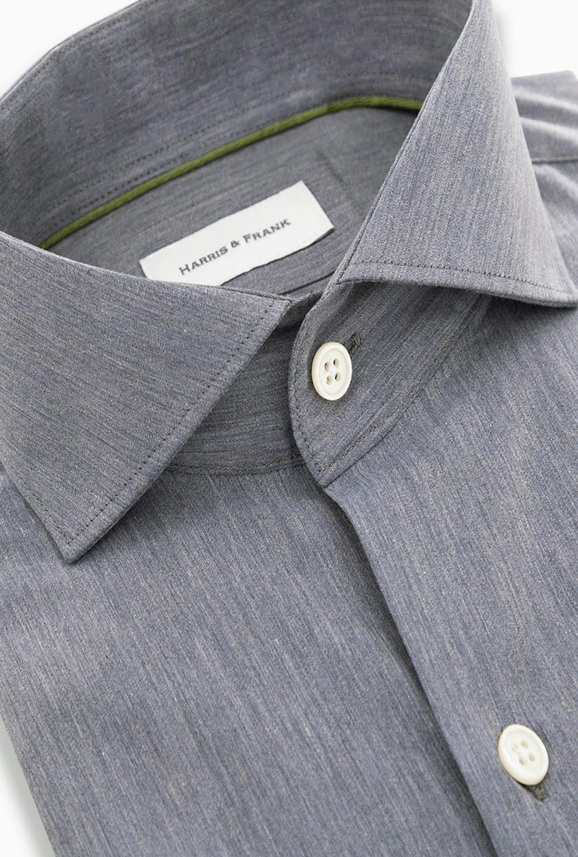 CAMISA GRIS MEDIO JASPEADA - H&F - COLECCION - CAMISA GRIS MEDIO JASPEADA - HFCTSS2305145 - 14.5 - 