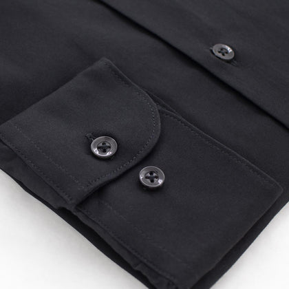 CAMISA NEGRA LISA 2240 - H&F - COLECCION - CAMISA NEGRA LISA 2240 - HFCTSS2240145 - 145 - 