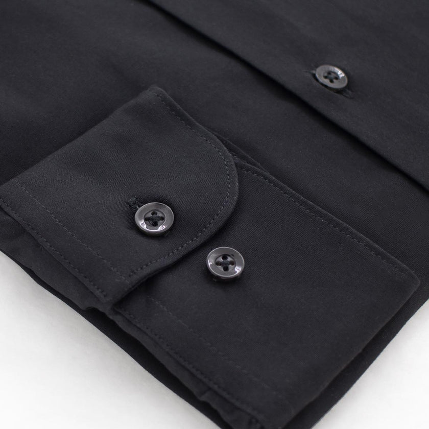 CAMISA NEGRA LISA 2240 - H&F - COLECCION - CAMISA NEGRA LISA 2240 - HFCTSS2240145 - 145 - 