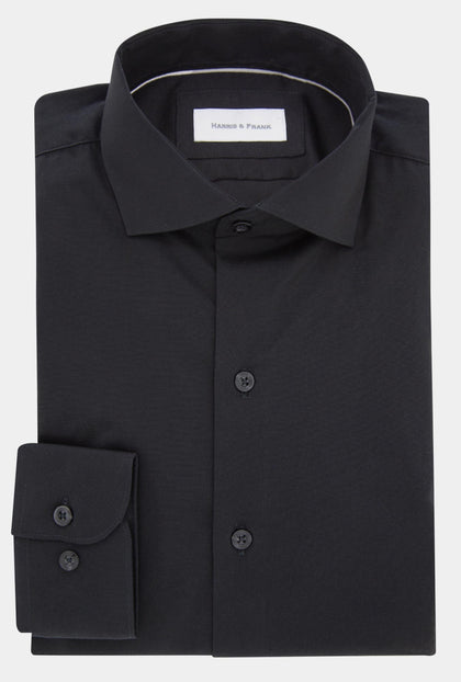 CAMISA NEGRA LISA 2240 - H&F - COLECCION - CAMISA NEGRA LISA 2240 - HFCTSS2240145 - 145 - 
