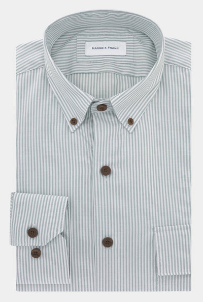 CAMISA RAYADA VERDE BUTTON DOWN - H&F - COLECCION - CAMISA RAYADA VERDE BUTTON DOWN - HFCTAW2343145 - 14.5 - 