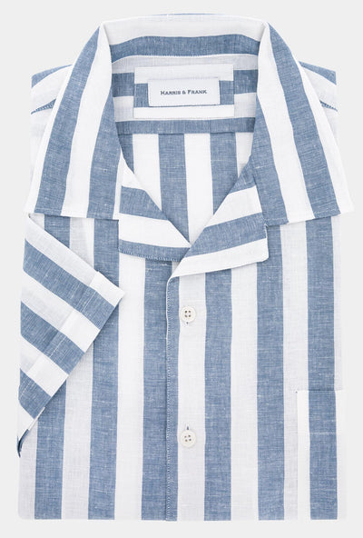 CAMISA RAYAS AZULES MANGA CORTA - H&F - COLECCION - CAMISA RAYAS AZULES MANGA CORTA - HFCTSS2328145 - 14.5 - 