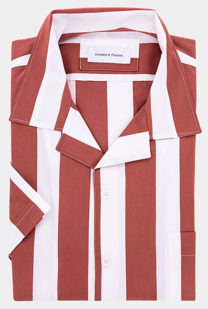 CAMISA RAYAS ROJAS MANGA CORTA - H&F - COLECCION - CAMISA RAYAS ROJAS MANGA CORTA - HFCTSS2326145 - 14.5 - 