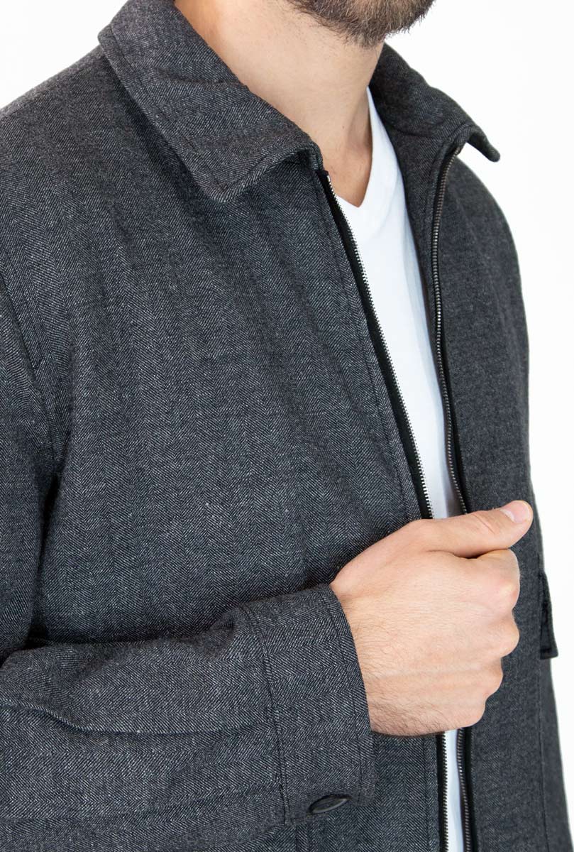 CHAMARRA AVIADOR GRIS - H&F - CHAMARRA - CHAMARRA AVIADOR GRIS - HFJKAW220546 - CH - 