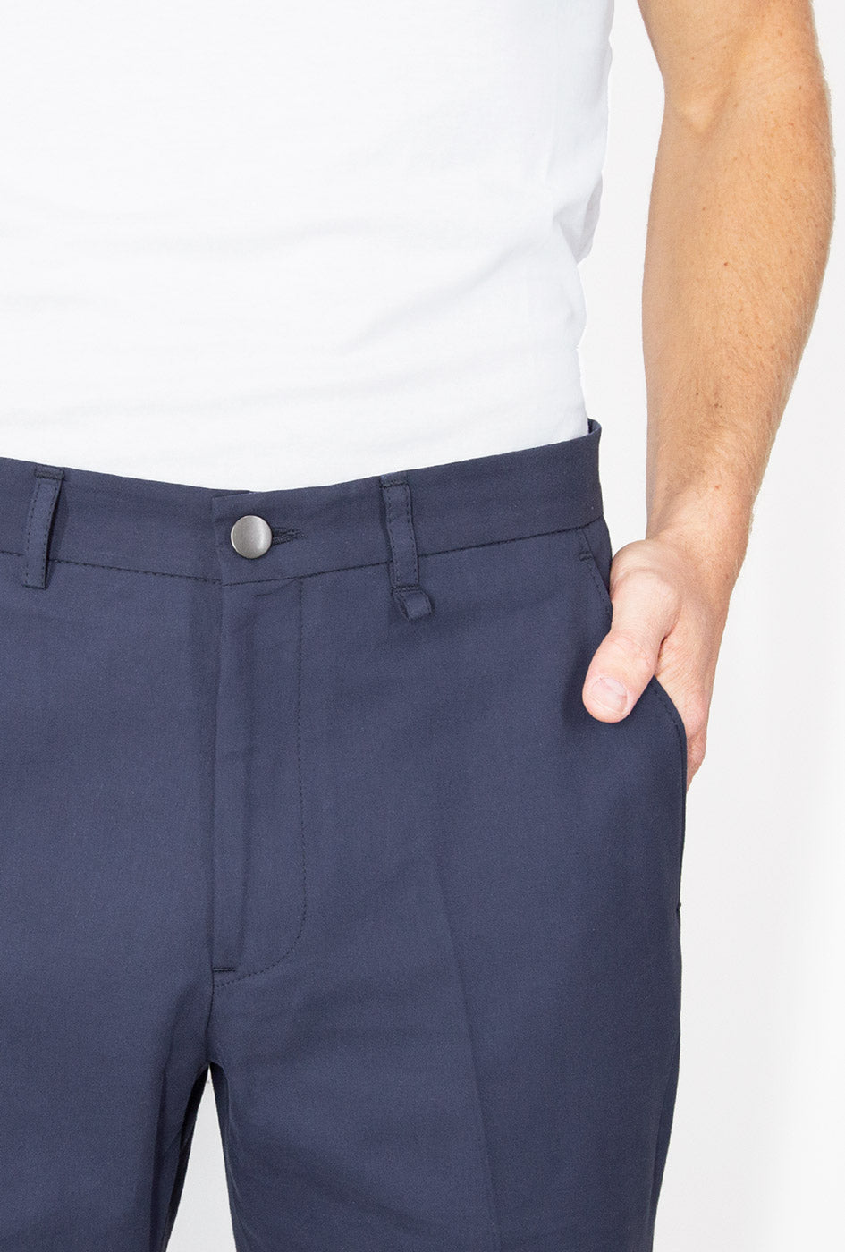 PANTALÓN AZUL MARINO 100% ALGODÓN - H&F - PANTALON - PANTALÓN AZUL MARINO 100% ALGODÓN - HFPTSS221938 - 38 - 